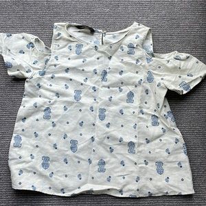 Zara Linen summer shirt with shoulder cutouts